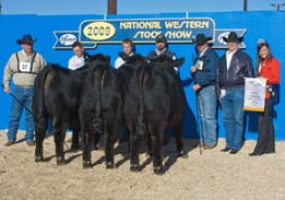 2009 Reserve Champion Division Pen of Three Yearlings—National Western Stock Show